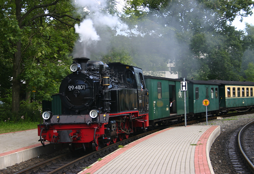 Mit dem Rasenden Roland lernen Sie bequem Rügen kennen.