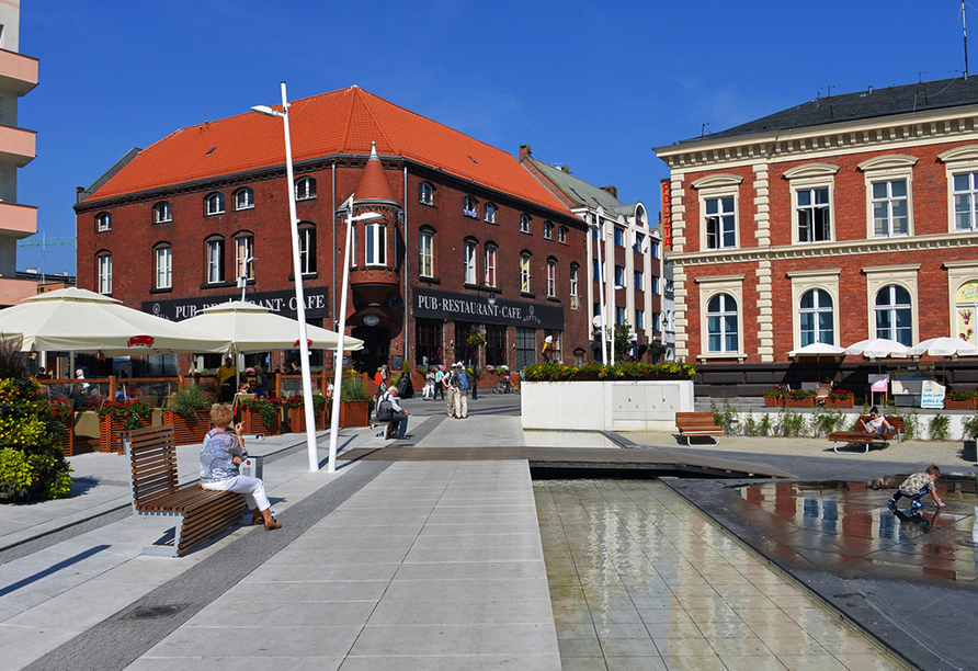 Machen Sie einen Ausflug ins Zentrum von Swinemünde.