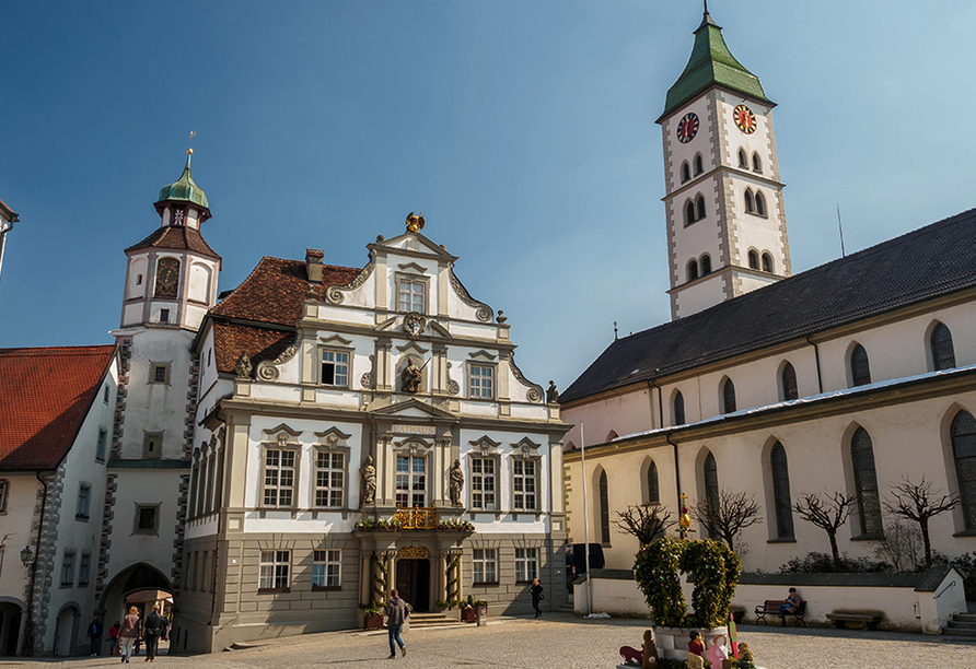 Genießen Sie auf dem Marktplatz von Wangen eine köstliche Tasse Kaffee!