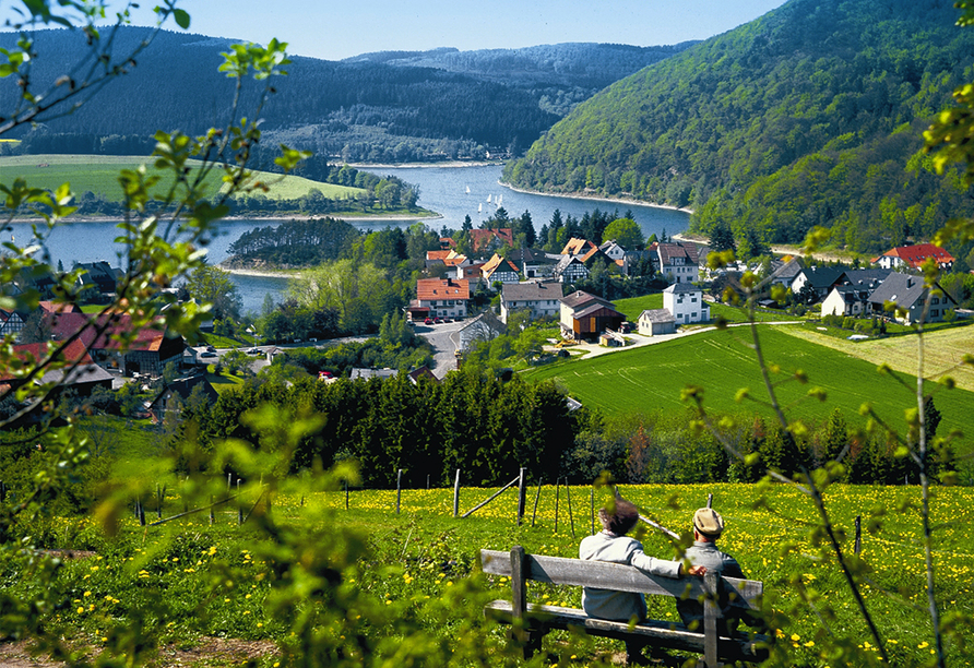 Blick auf den herrlichen Diemelsee.