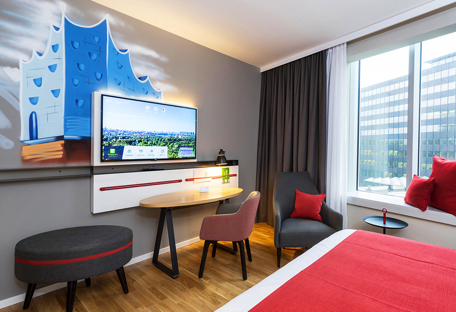 Beispiel eines Doppelzimmers im Holiday Inn in Hamburg