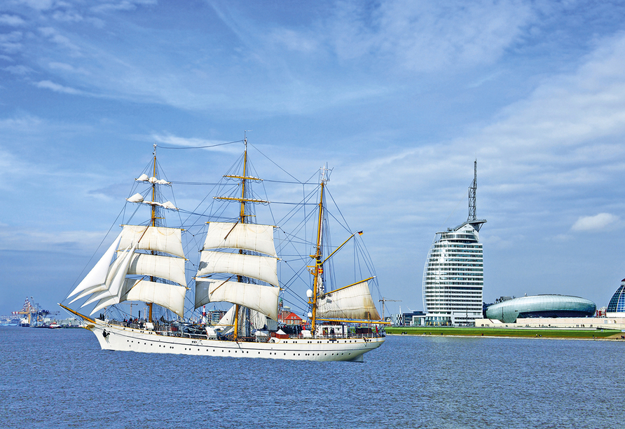 Ausblick auf den Weserdeich von Bremerhaven