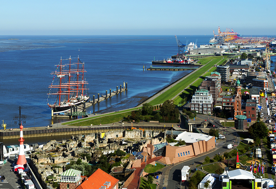 Ausblick auf die Wesermündung bei Bremerhaven