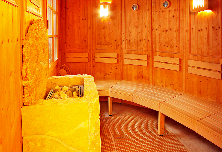 Die Sauna des Mühl Vital Resorts lädt zum Verweilen ein.