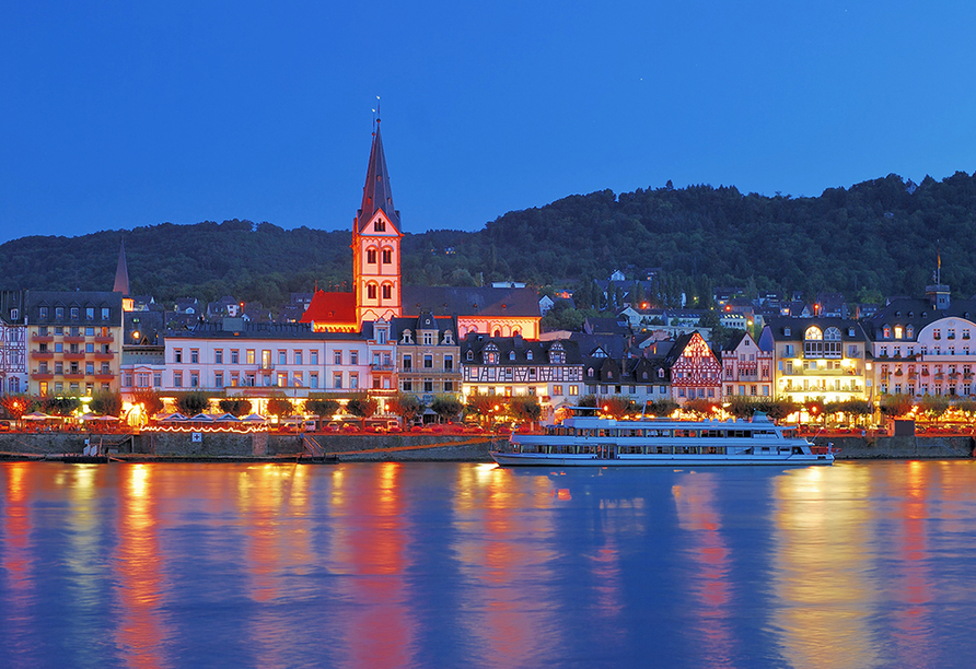 Blick auf Boppard auf der gegenüberliegenden Rheinseite