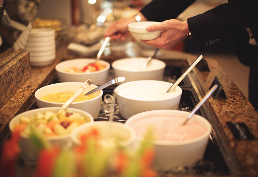 Im Heide Hotel Reinstorf erwartet Sie ein reichhaltiges Frühstück.