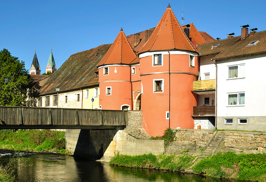 Unternehmen Sie einen Ausflug in das idyllische Städtchen Cham.