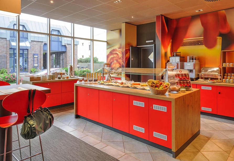 Freuen Sie sich auf das leckere Frühstücksbuffet im Ibis Hotel Lübeck City.