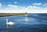 Besuchen Sie unbedingt das Wahrzeichen der Stadt – den Leuchtturm Mühlenbake.