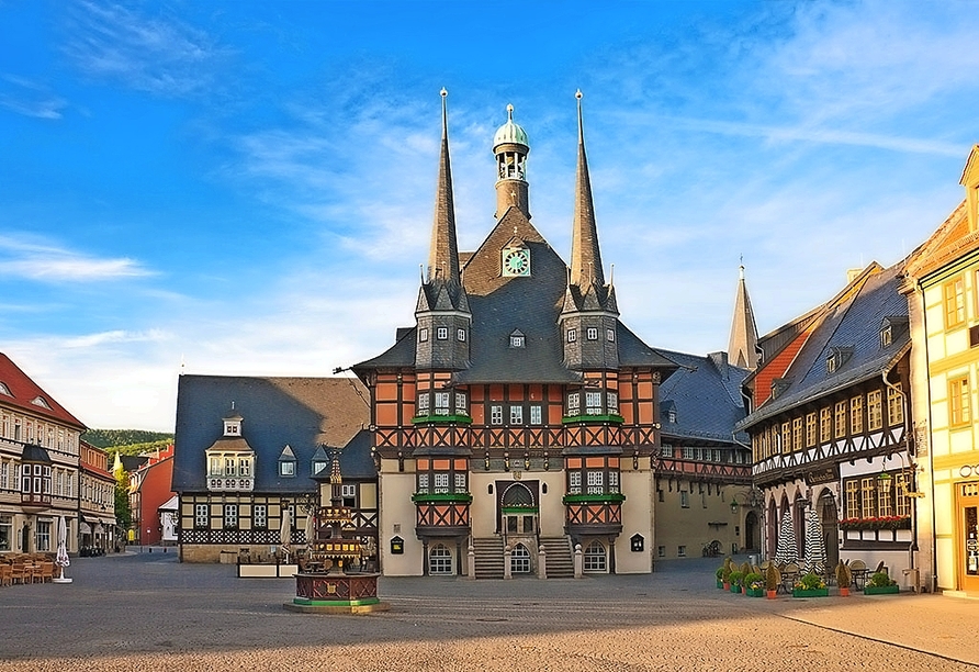 Die Altstadt von Wernigerode lädt zum Erkunden und Verweilen ein.