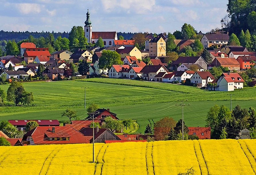 Umgeben von einer wunderschönen Naturlandschaft begrüßt Sie der Urlaubsort Neukirchen.