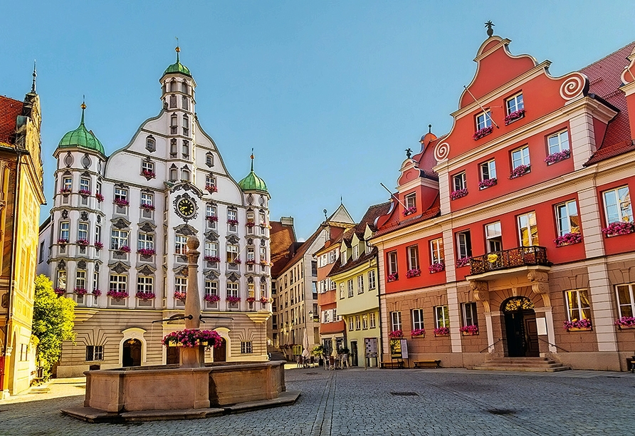 Ein Ausflug in die nahegelegene Stadt Memmingen lohnt sich.