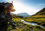 Besuchen Sie eine Alm in den Bergen und stärken Sie sich nach einer eindrucksvollen Wanderung.