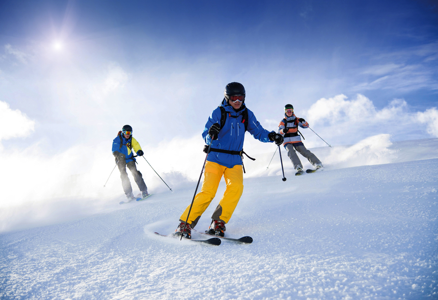 Zahlreiche bestens präparierte Pisten warten im Winter bzw. Frühjahr auf Sie!