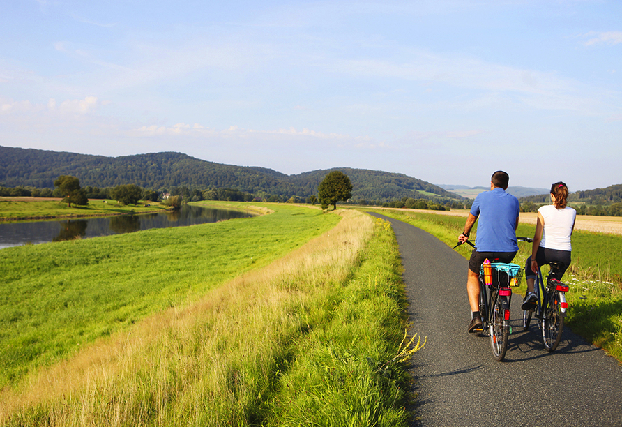 Die Radwege im Weserbergland laden zu großartigen Ausflügen ein.