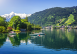 Idyllischer Blick auf Zell am See. 