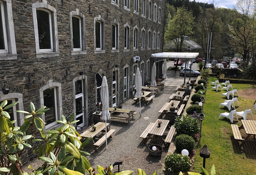 Terrasse des ACHAT Hotels Monschau