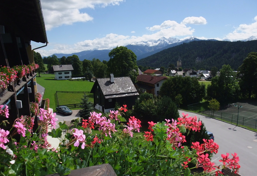 Ferienhotel Knollhof in Ramsau, Ausblick vom Zimmer