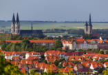 Blick über die schöne Stadt Halberstadt.