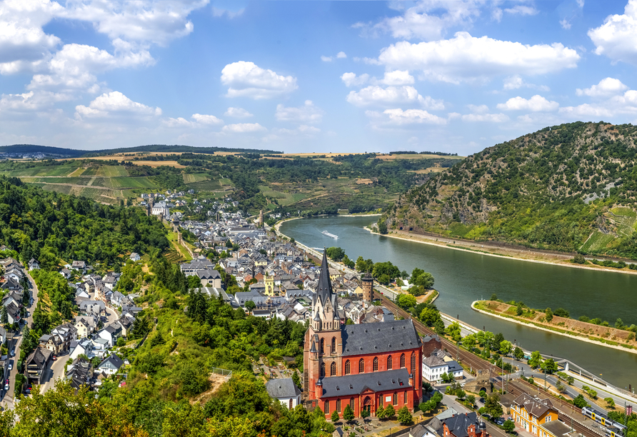 Blick über Oberwesel und das Mittelrheintal 