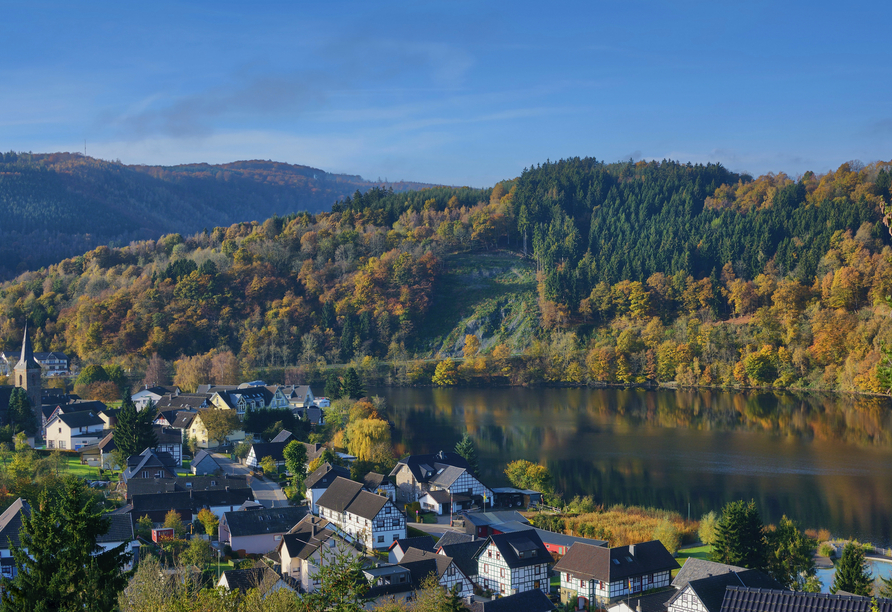 Der Urlaubsort Einruhr verspricht Entspannung von der ersten Sekunde an.