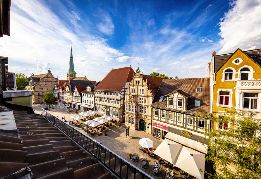 Blick auf die Osterstraße in Hameln