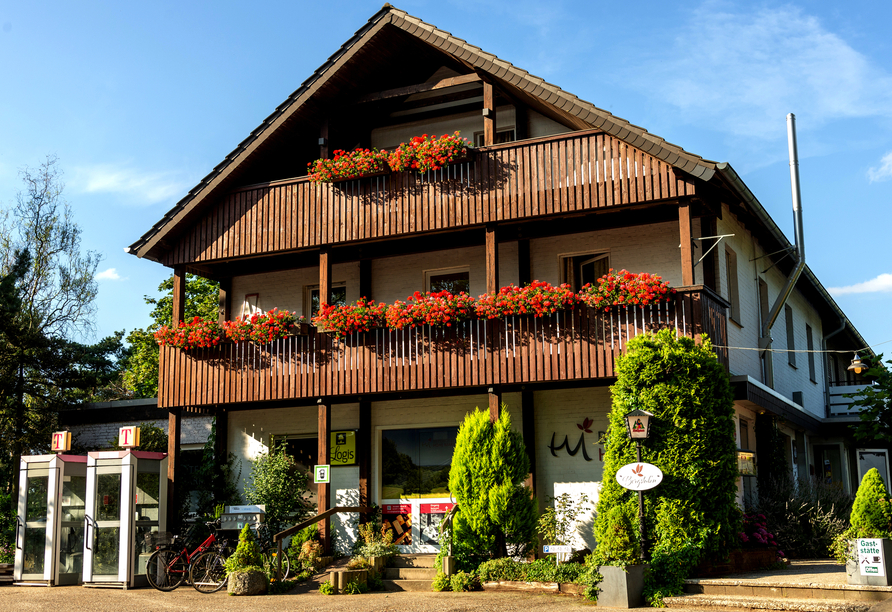 Außenansicht des Berghotels Hohe Mark