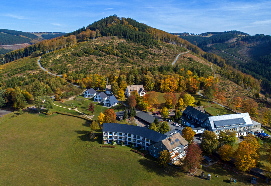 Genießen Sie den Ausblick über das schöne Sauerland.