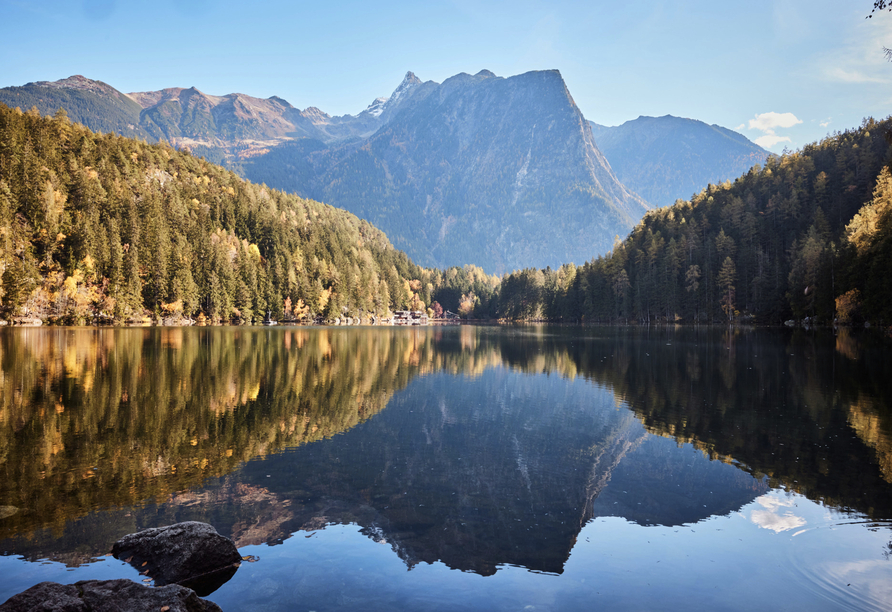 Freuen Sie sich auf Ihre Auszeit in Oetz. Ganz in der Nähe liegt der Piburger See.