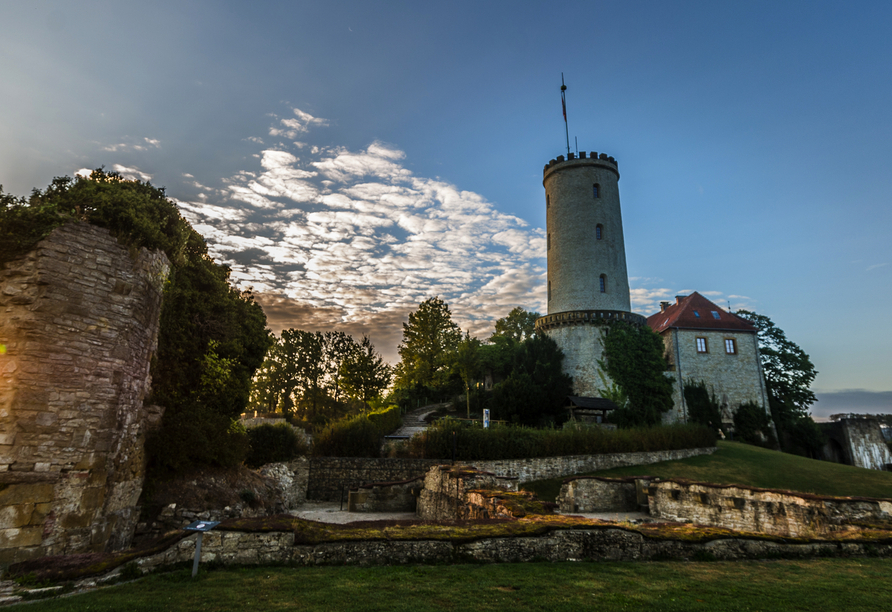 Panoramaaufnahme der Sparrenburg in Bielefeld