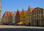 Bunte Bürgerhäuser rund um den Marktplatz von Osnabrück