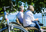 Erkunden Sie die Umgebung bequem auf dem Fahrrad.