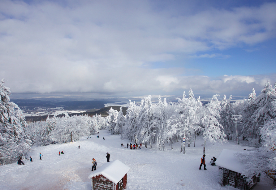 Auf dem Inselsberg können Sie auch im Winter aktiv werden.