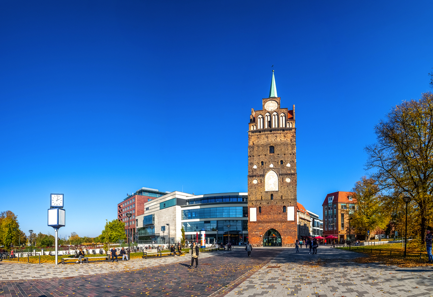 Das Kröpeliner Tor ist das prächtigste der Rostocker Stadttore.