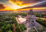 Panoramablick über Leipzig mit dem Völkerschlachtdenkmal