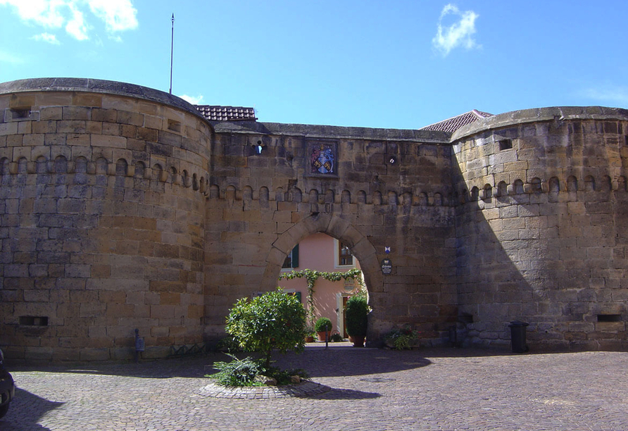 Das Stadttor von Freinsheim zeugt von der alten Geschichte des Ortes.