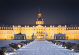 Das Karlsruher Schloss in winterlicher Kulisse