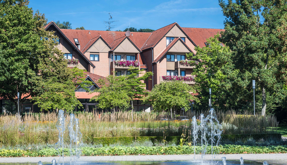 Außenansicht auf das Hotel am Kurpark in Bad Hersfeld