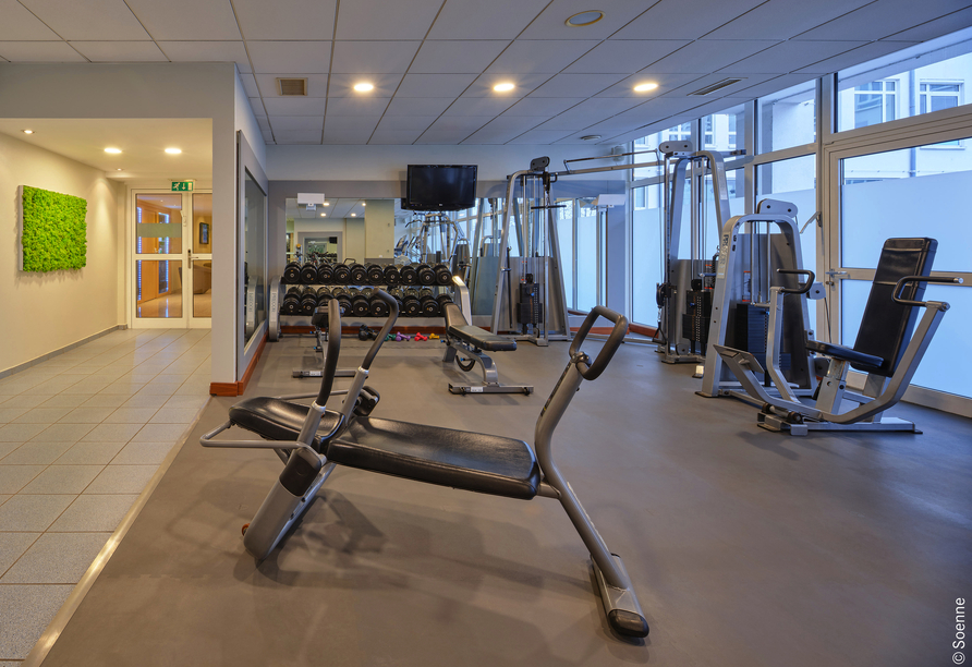 Powern Sie sich im Fitnessraum des Dorint Hotels Bonn aus.