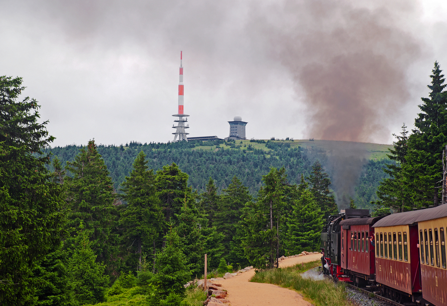 Erkunden Sie den Brocken mit der alten Brockenbahn.