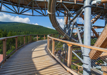 Der Aussichtsturm SKY WALK, der Weg in die Wolken, bietet seinen Besuchern fantastische Ausblicke!