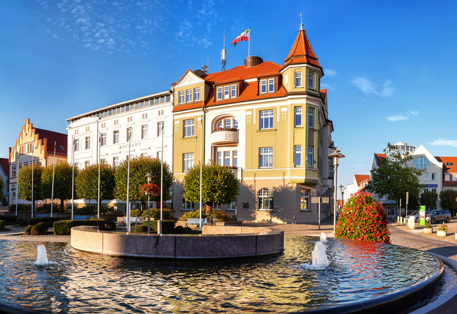 Besuchen Sie die Innenstadt von Bergen auf Rügen.“