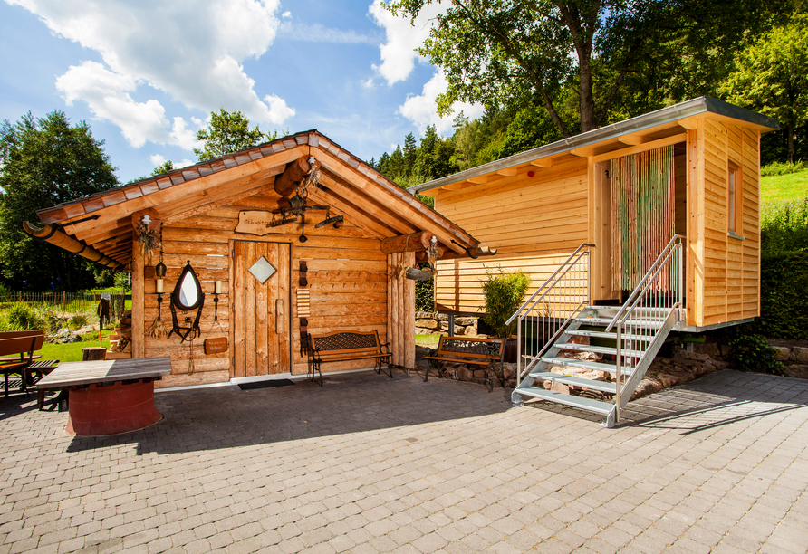 Außensauna im Hotel Landgasthof Hessenmühle