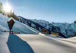 Lassen Sie sich von der Schneelandschaft verzaubern.