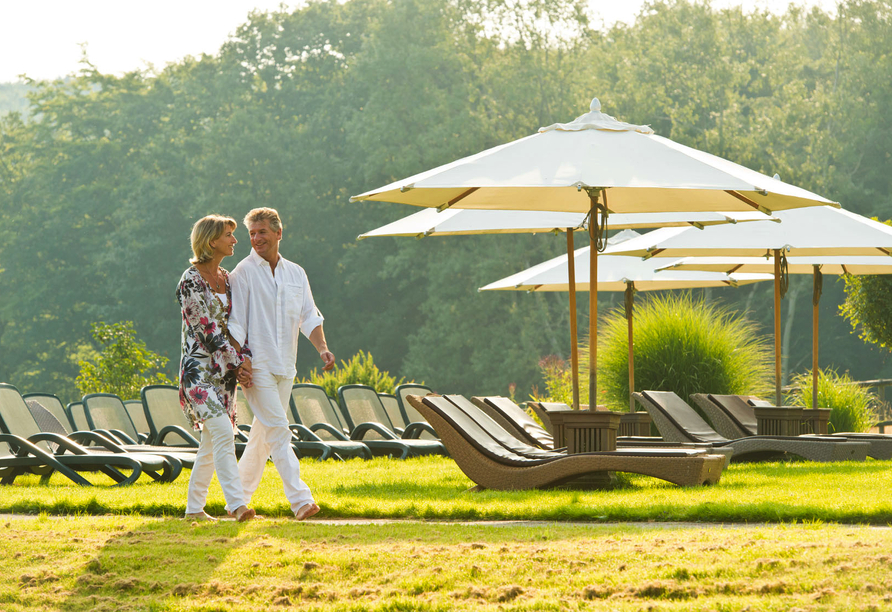 Der Wellnessgarten im Hotel Heinz