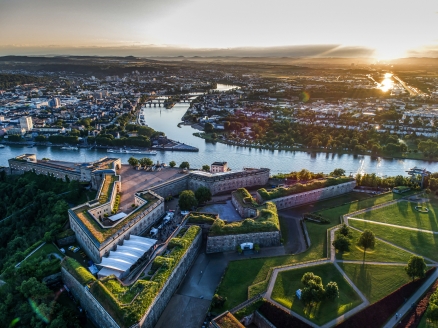 Die Festungsanlage mit tollem Blick auf das Deutsche Eck.