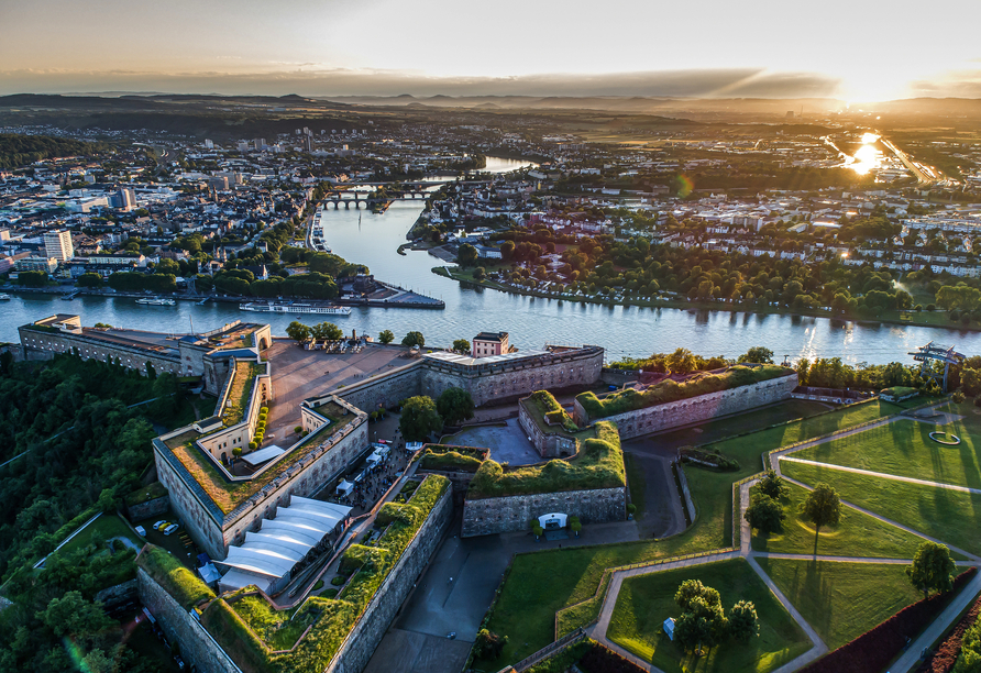 Die Festungsanlage mit tollem Blick auf das Deutsche Eck.