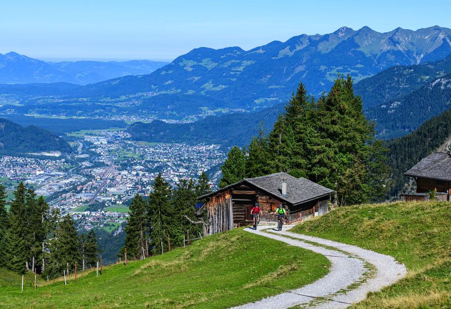 Auch für Mountainbiker ist die Region rund um Bludenz ideal.