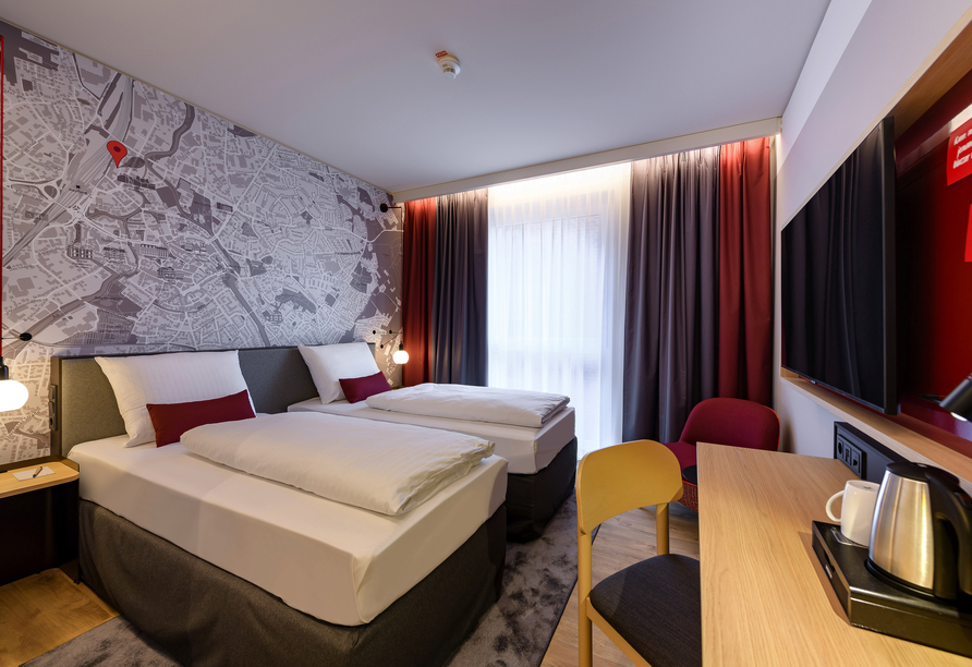 Beispiel eines Doppelzimmers Komfort im InterCityHotel Herford