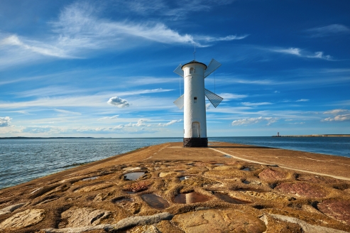 Bekannter Leuchtturm von Swinemünde